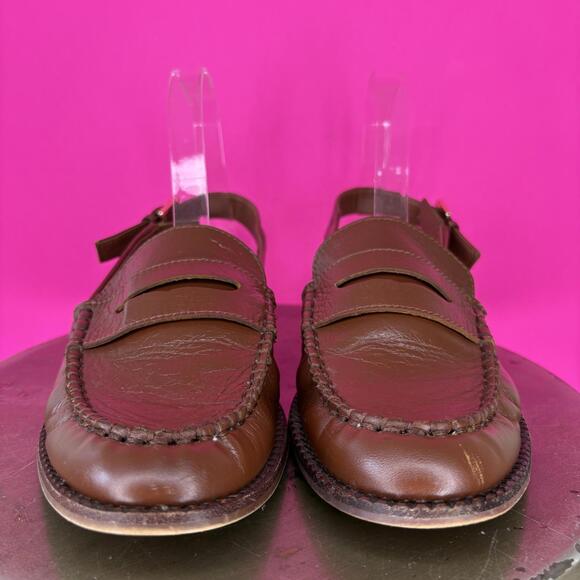 Dolce Vita Hardi Brown Faux Leather Slingback Penny Loafer Sz 9.5 - Picture 2 of 8